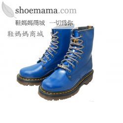 [男女]AE馬丁鞋*8孔中筒靴*藍色*防滑防潑水*ae206